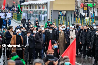اجتماع عزاداران فاطمی و تشییع پیکر ۹ شهید دفاع مقدس و مدافع حرم