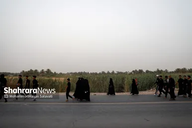 گزارش تصویری | زائران پیاده کربلا در طریق العلما