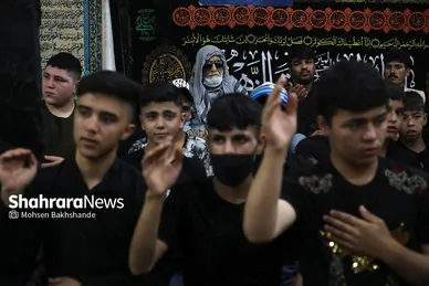 مراسم عزاداری شب هفتم محرم در حسینیه سادات نبی مهاجران افغانستانی‎