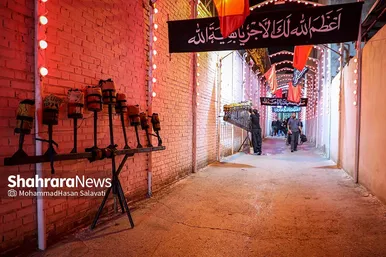 تصاویری از آئین سنتی مشعل گردانی نجفی‌های مقیم مشهد