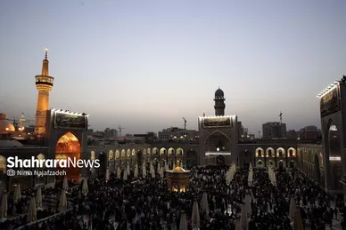 آئین سنتی اذن عزا در حرم مطهر رضوی