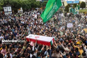 مراسم تشییع باشکوه پیکر شهید غیرت &laquo;حمیدرضا الداغی&raquo; در سبزوار+ فیلم