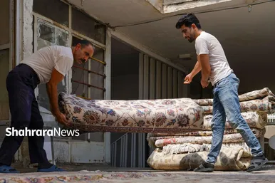 عکس‌هایی از بازار فرش مشهد