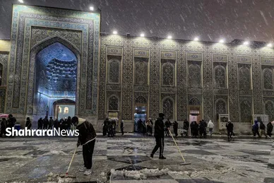 گزارش تصویری | بارش برف پاییزه در حرم مطهر رضوی