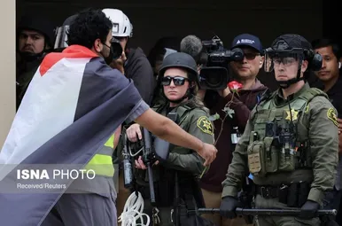 سرکوب دانشجویان حامی فلسطین در دانشگاه کالیفرنیا