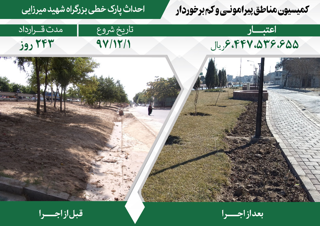 اقدامات مدیریت شهری در پنجمین دوره شورای اسلامی شهر مشهد در مناطق پیرامونی و کم‌برخوردار