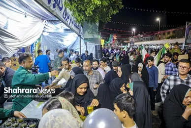 گزارش تصویری | اجتماع بزرگ «لشکریان امام رضا (ع)» در شب میلاد شمس الشموس