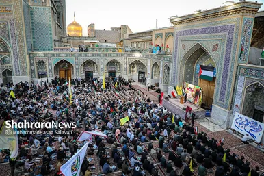 اجتماع همبستگی با جبهه مقاومت فلسطین در صحن قدس حرم مطهر رضوی