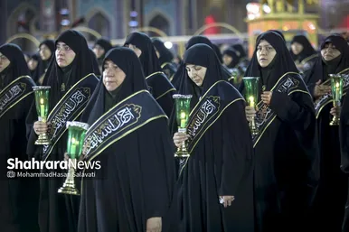 گزارش تصویری | آئین سنتی خطبه خوانی شب عاشورا در حرم مطهر رضوی