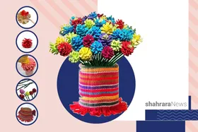 آموزش کاردستی | گلدان زیبای کاجی