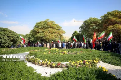 تجمع دانشجویان دانشگاه فردوسی مشهد در محکومیت حادثه تروریستی شیراز