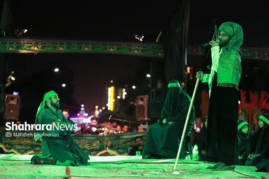 تصاویری از آیین تعزیه خوانی در عرصه میدان شهدا