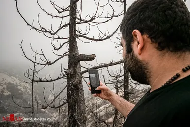 آتش سوزی منطقه حفاظت شده جهان نمای  گلستان