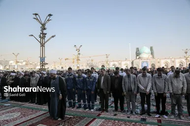 گزارش تصویری | اقامه نماز طلب باران در حرم مطهر رضوی