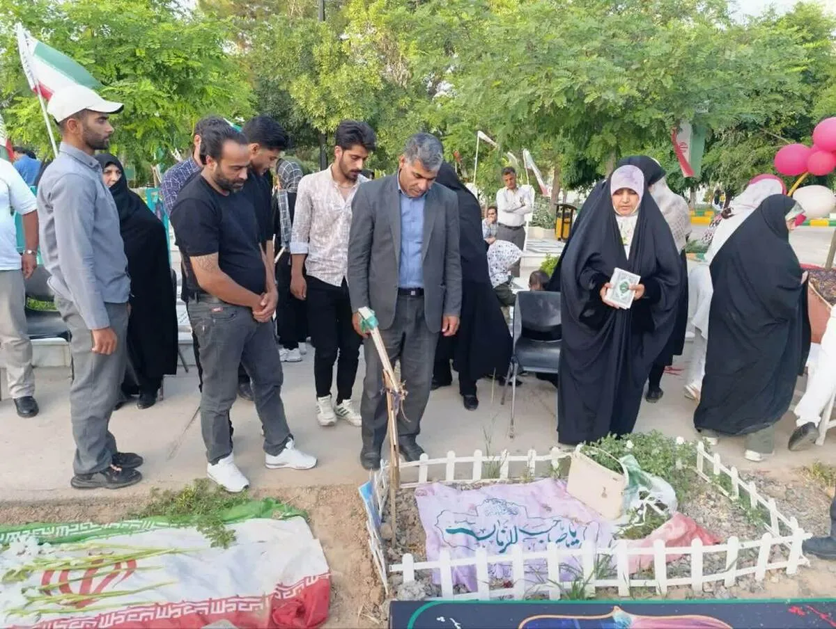 برگزاری مراسم تولد شهید مرزبانی در بهشت‌رضا(ع) مشهد