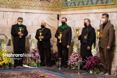 آیین خطبه خوانی شب شهادت امام رضا(ع) در حرم مطهر رضوی