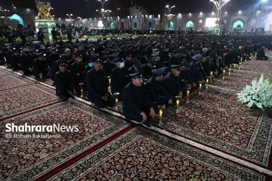 آیین خطبه خوانی شب شهادت امام رضا(ع) در حرم مطهر رضوی