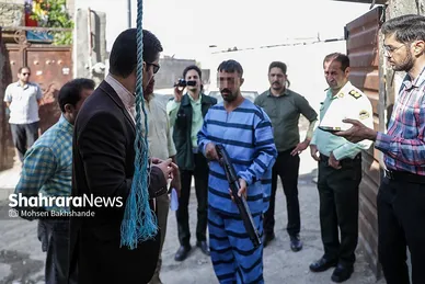 گزارش تصویری | بازسازی صحنه قتل در اسماعیل آباد مشهد