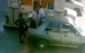 انفجار مخزن CNG در پمپ گاز میدان بار نوغان مشهد + فیلم و تصاویر