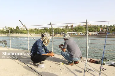 جشنواره ماهیگیری در رود پارک مشهد