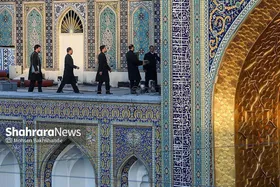 ویدئو| سیاه&zwnj;پوش شدن حرم مطهر رضوی در آستانه&zwnj; شهادت امام حسن عسکری(ع)