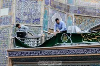 ویدئو| آذین‌بندی حرم امیرالمؤمنین(ع) در آستانه عید غدیر