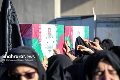 اجتماع عزاداران فاطمی و تشییع پیکر ۱۲ شهید گمنام دفاع مقدس و ۲ شهید حادثه تروریستی راسک در مشهد