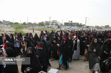 گزارش تصویری | مراسم تشییع پیکر شهدای حمله جنایتکارانه آمریکا به یک مراسم عروسی در شهرستان سیریک - کوهستک