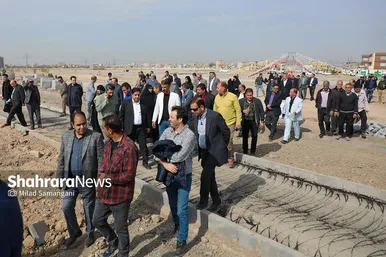 عملیات اجرایی احداث بوستان ۷۳ هکتاری کرامت