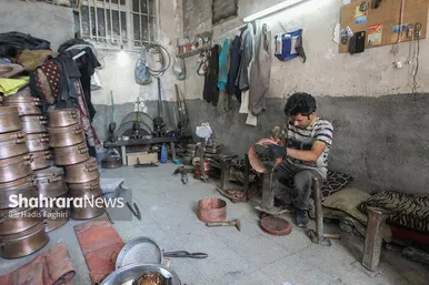 کارگاه مسگری در مشهد