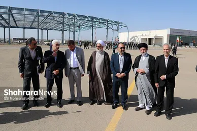 افتتاح فرودگاه گناباد با حضور رئیس مجلس و وزیر راه