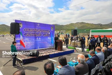 گزارش تصویری |بهره‌برداری از اتصال بزرگراه شهید سلیمانی به بلوار نماز، ۸۱ دستگاه ون و احداث مسیل اقبال