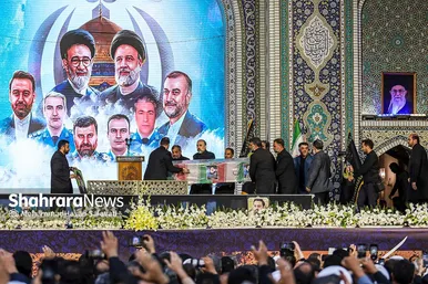 تصاویری از استقبال و تشییع پیکر رئیس جمهور رئیسی و شهدای خدمت در مشهد