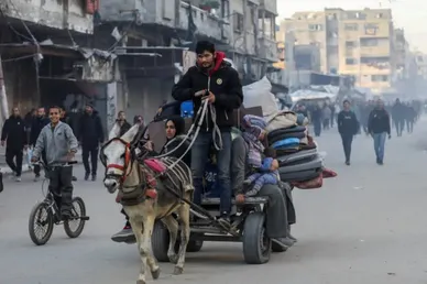 گزارش تصویری | بازگشت فلسطینی‌ها به نوار غزه پس از آتش‌بس