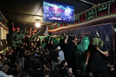 آیین سینی گردانی حضرت قاسم علیه السلام در شب هشتم محرم
