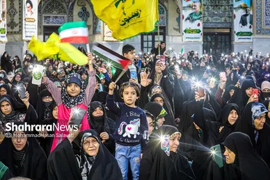 اجتماع همبستگی با جبهه مقاومت فلسطین در صحن قدس حرم مطهر رضوی