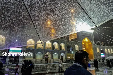 گزارش تصویری | بارش برف پاییزه در حرم مطهر رضوی