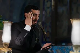 ویدئو | روضه&zwnj; مهدی رسولی بر پیکر &laquo;شهید شیرازی&raquo; رئیس&zwnj;دفتر نظامی رهبر شهید انقلاب، در حرم امام&zwnj;رضا(ع)