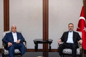 دیدار رئیس سازمان الحشد الشعبی عراق با وزیر خارجه ترکیه