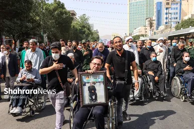 تشییع پیکر جانباز شهید عباس معروفی در مشهد