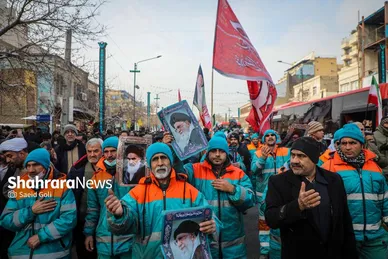 گزارش تصویری | مراسم تشییع پیکر شهید «عیسی علیپور» از شهدای خدمت شهرداری مشهد ۱