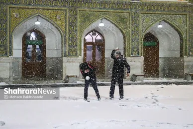 گزارش تصویری | جلوه‌های زییایی از بارش برف پاییزی در مشهد