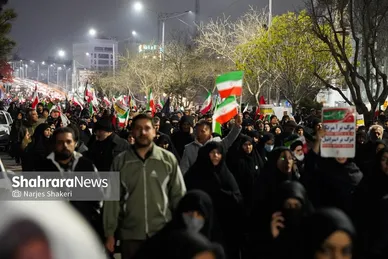 گزارش تصویری | تجمع مردم مشهد در سوگ رهبر انقلاب | بولوار هفت‌ تیر