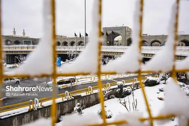 گزارش تصویری | بارش زیبای برف در مشهد