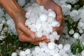 ویدئو| بارش تگرگ شدید در آرژانتین