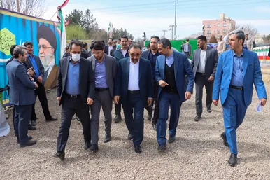 مراسم پایان حفاری مسیر شرقی خط ۳ قطار شهری مشهد