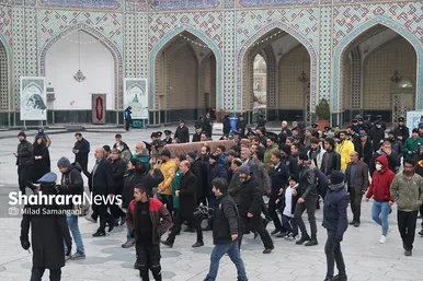 تشییع پیکر شهرام عبدلی در حرم مطهر رضوی