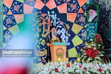 سخنرانی رئیس جمهور منتخب در حرم مطهر رضوی