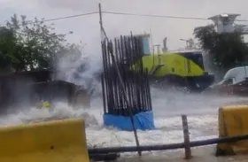 حادثه در محل خط لوله آب در پروژه احداث دوربرگردان شرقی ابوطالب مشهد (۵ خرداد ۱۴۰۴)
