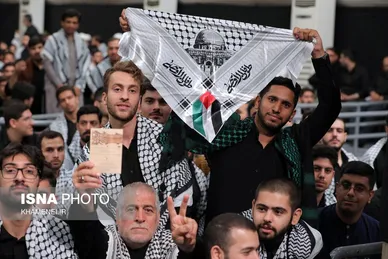 مراسم عزاداری دانشجویان به‌مناسبت اربعین حسینی علیه‌السلام در حضور رهبر انقلاب